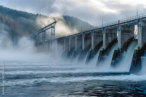 Industry hydroelectric dam.