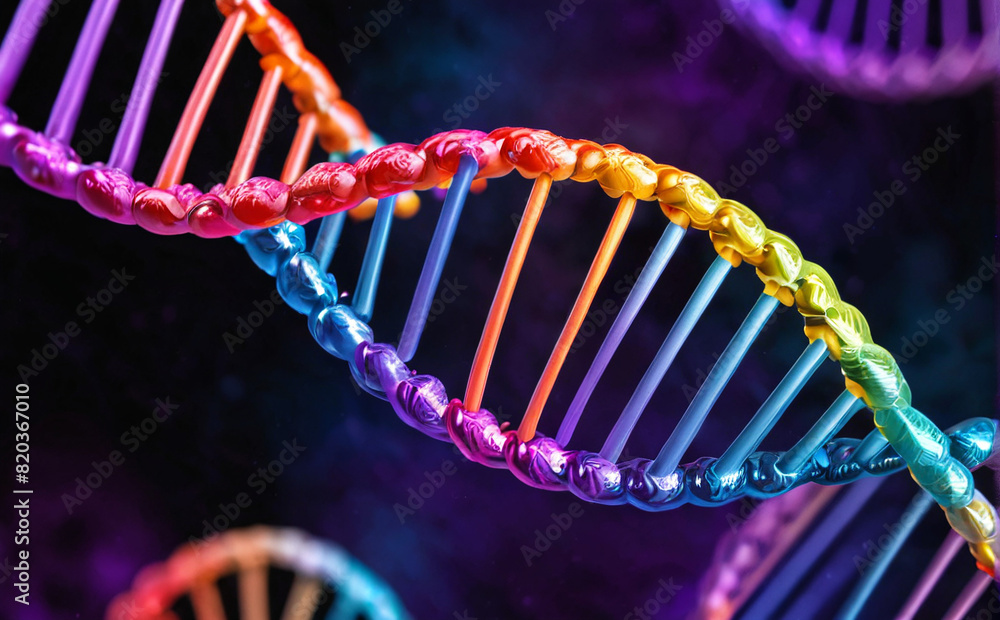 dna helix on black background dna helix on black background