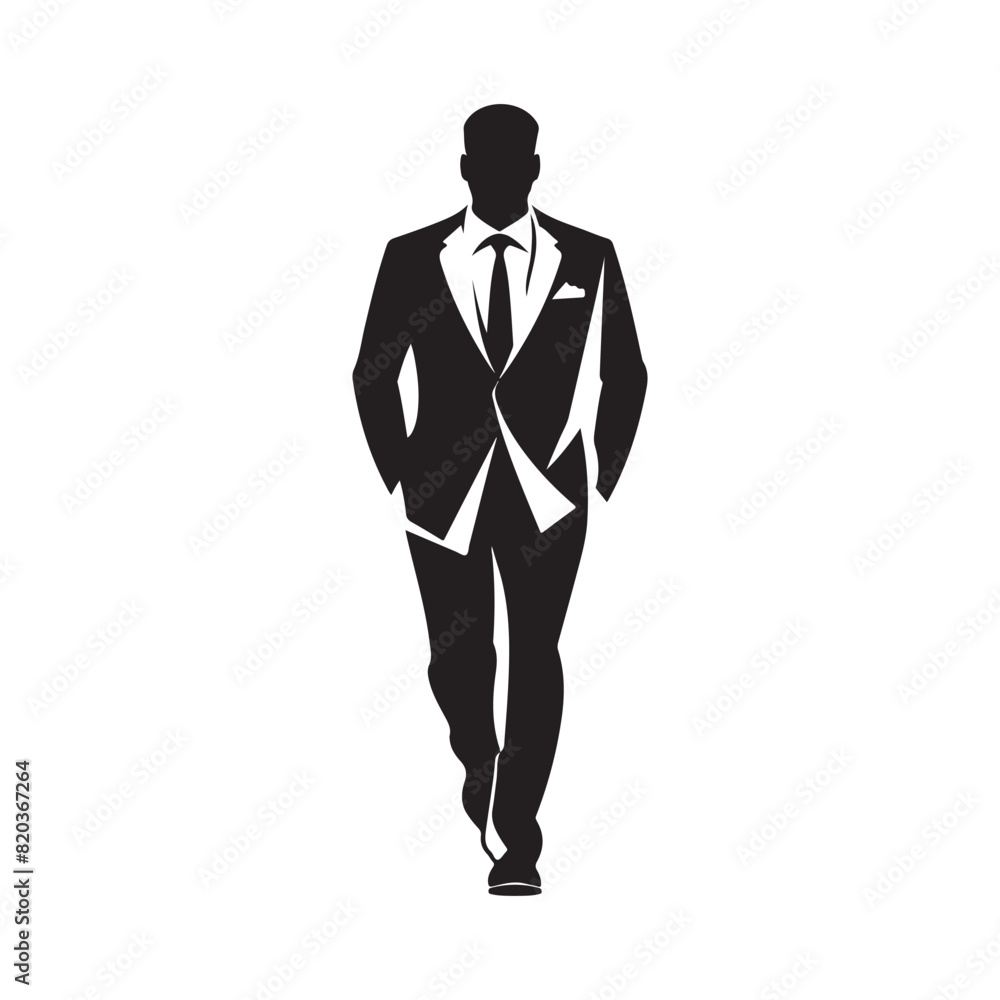 Office worker go to work silhouette icon vector isolated on white Office worker go to work silhouette icon vector isolated on white