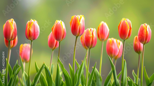 Close-up shot orange tulip with dark background 
