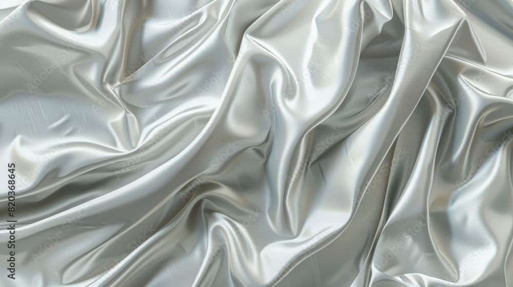 Obraz premium White Cloth Background With Abstract Soft Waves, Creating A Clean And Elegant Surface, High Quality