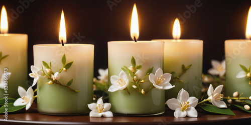 candles and flowers