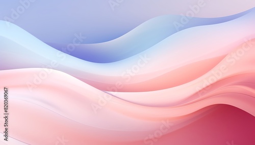 The image is a pink and blue abstract background with a smooth, flowing design.