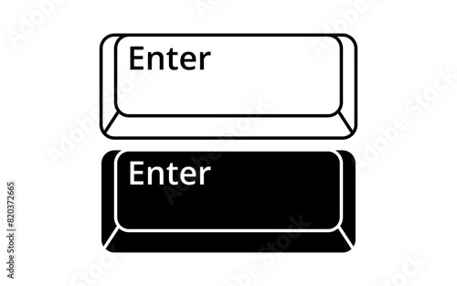 outline silhouette 
Enter key icon set