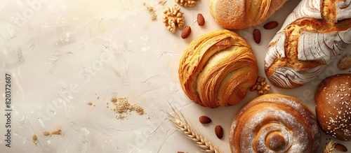 Freshly Baked Artisan Bread and Pastries Inviting D Rendering of a Warm Morning Delight photo