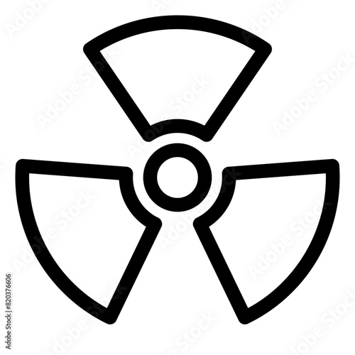 radiation warning sign icon 