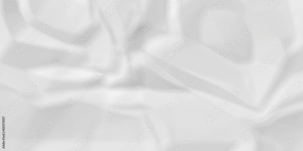 Fototapeta premium Old ripped white wrinkly backdrop paper background. panorama grunge wrinkly paper texture background, crumpled pattern texture. paper crumpled texture. white fabric crushed textured crumpled.
