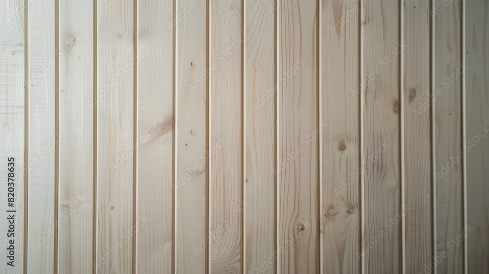 Naklejka premium Cream Wooden Wall Texture Background Surface, Offering A Warm And Inviting Look, High Quality