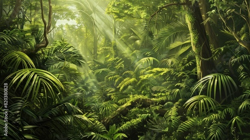 An Adventure Nature Background With A Green Forest And Tropical Vibes  Suggesting Exploration And Excitement  High Quality