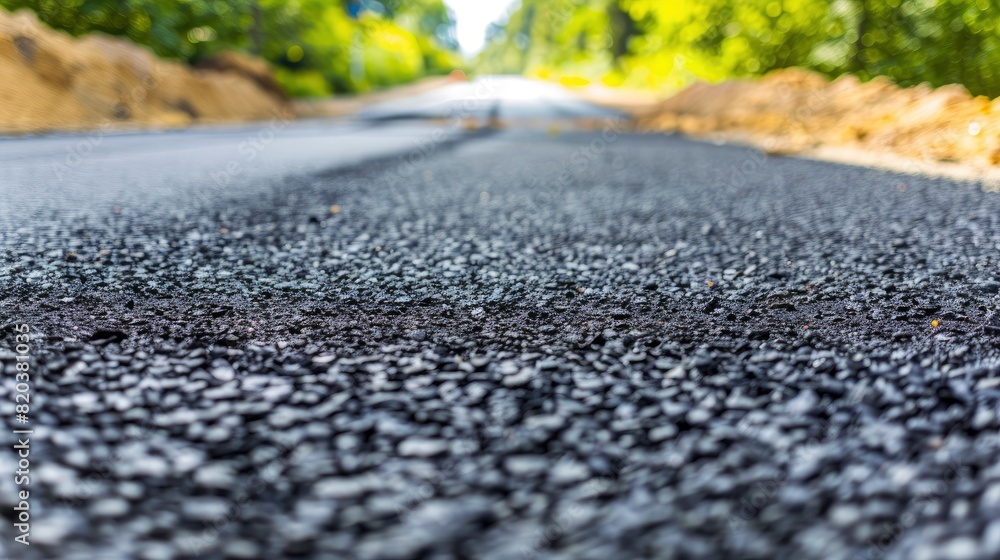 An Asphalt Road With A Beautiful Natural Landscape Background, Highlighting The Harmony Between Man-Made And Natural Beauty, High Quality An Asphalt Road With A Beautiful Natural Landscape Background, Highlighting The Harmony Between Man-Made And Natural Beauty, High Quality