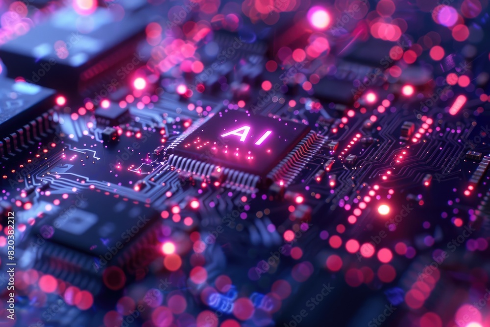 Artificial Intelligence (AI) concept, Abstract AI processor and quantum computer background. Artificial Intelligence (AI) concept, Abstract AI processor and quantum computer background.