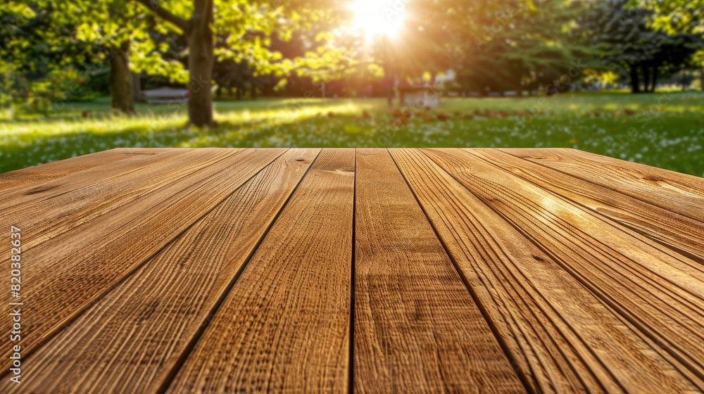 An Empty Wooden Table In An Outdoor Setting, Perfect For Showcasing Products In Nature, High Quality An Empty Wooden Table In An Outdoor Setting, Perfect For Showcasing Products In Nature, High Quality