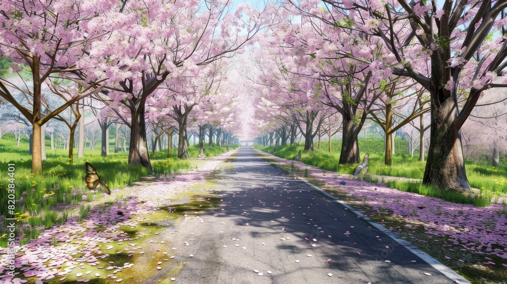 Beautiful Cherry Blossoms In Japan, Specifically In Obusemachi, Nagano, Evoking A Sense Of Tranquility And Beauty, High Quality