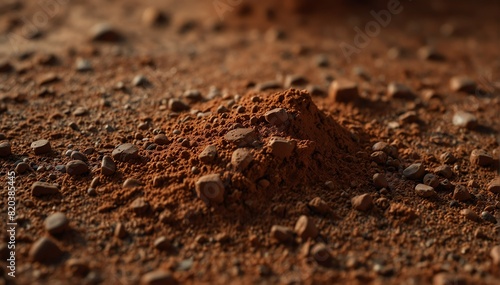 closeup of red sand texture background from Generative AI