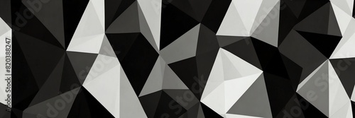 abstract black polygon triangles on white background design illustration from Generative AI