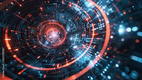 Wallpaper Mural Tech circle lines Torontodigital.ca