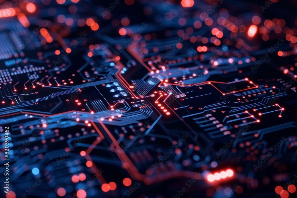 Tech connections on dark background Tech connections on dark background