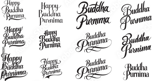 Buddha Purnima, Buddha Purnima calligraphy, Vesak day, Buddha Purnima typography, Buddha Purnima banner, Buddha Jayanti, Buddha Hindu, Buddha Purnima text, illustration, Social Media poster, Happy,
