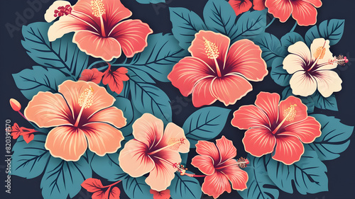 pattern with red flowers