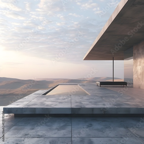 Minimalist Modernist Architecture  A Futuristic Desert Dwelling Overlooking a Vast Sky