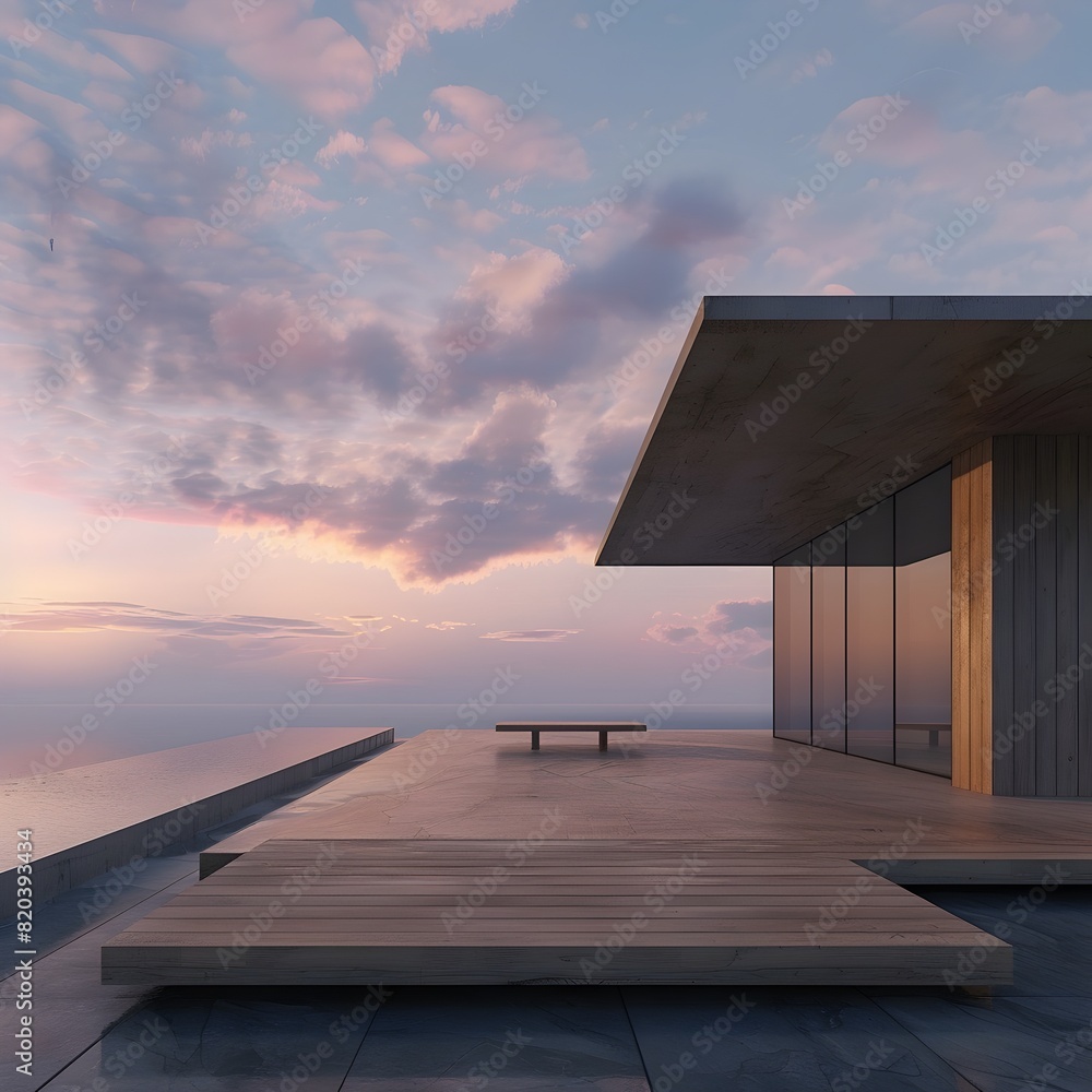 Minimalist Scandinavian Architecture: A Twilight View of an Eco-Friendly Timber Complex