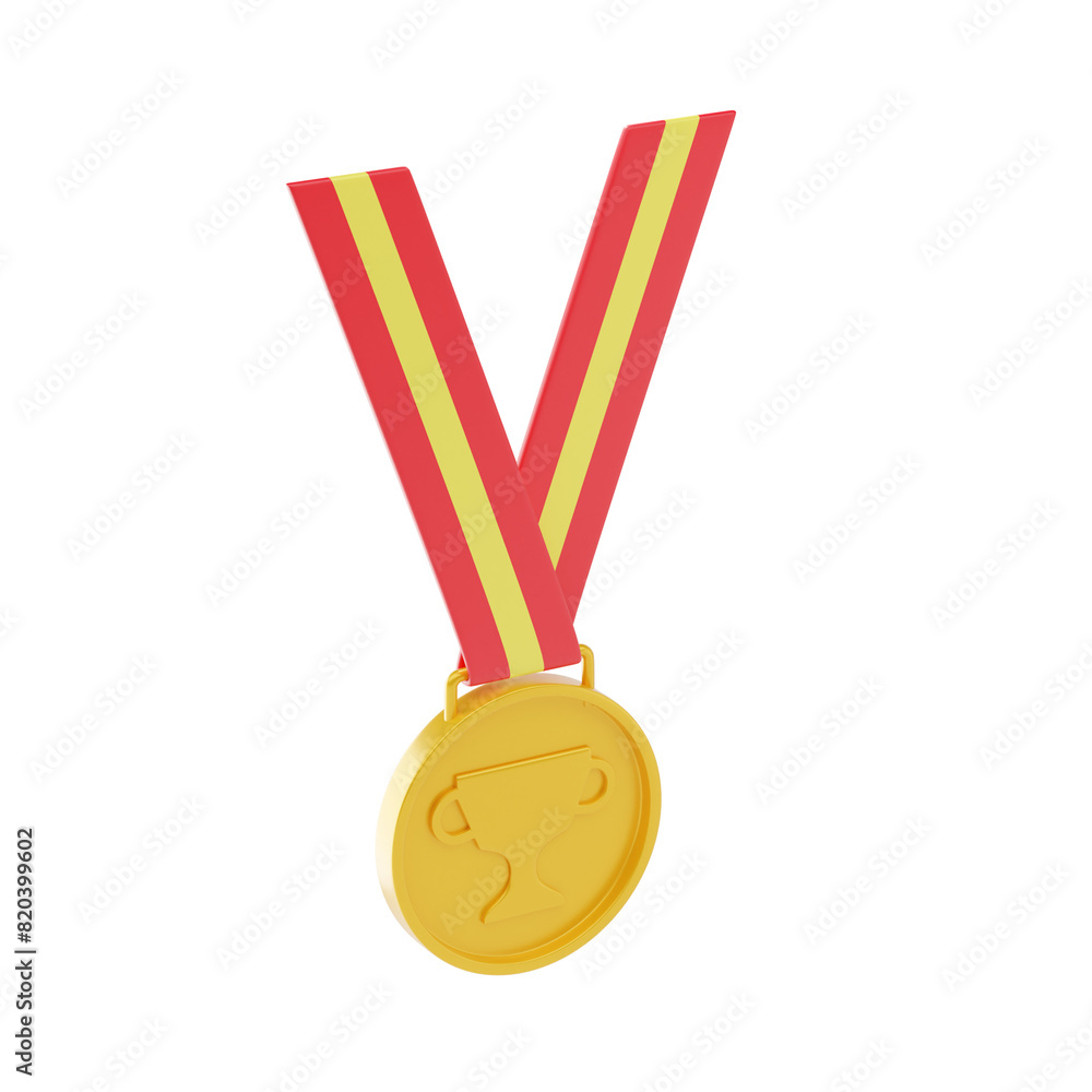 medal 3d icon and illustration medal 3d icon and illustration