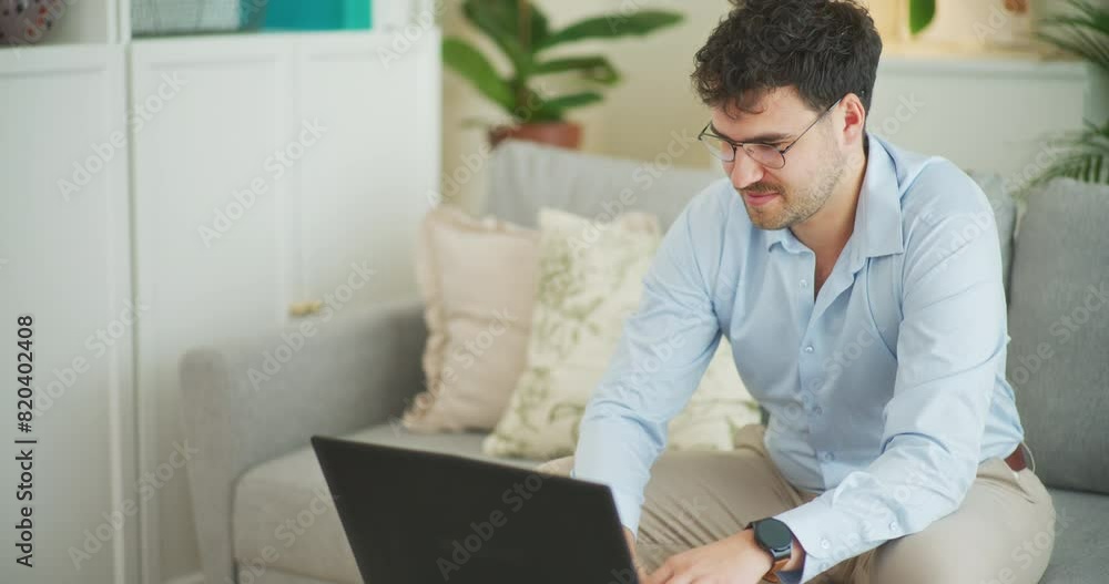Happy Businessman Working on Computer Happy Businessman Working on Computer