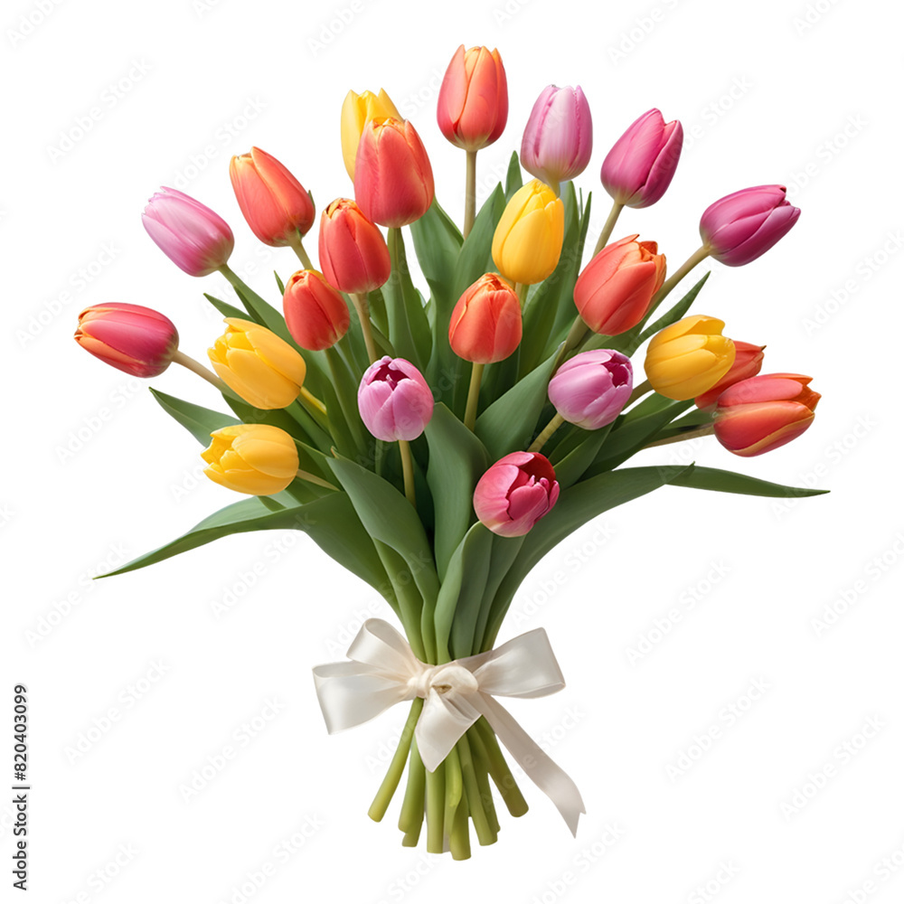 bouquet of tulips isolated on transparent background bouquet of tulips isolated on transparent background