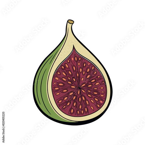 Fig cartoon vector Illustration flat style artwork concept
