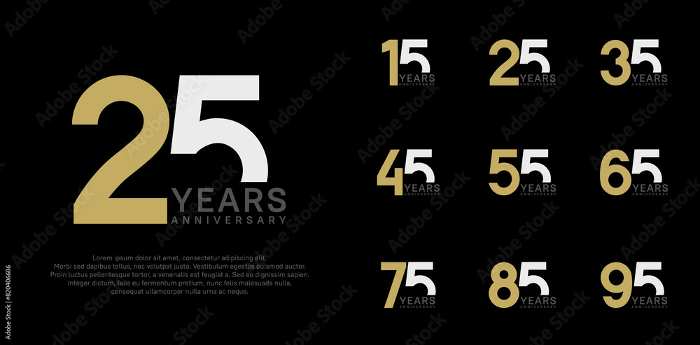 anniversary logo style vector design with brown and white color can be use for celebration day anniversary logo style vector design with brown and white color can be use for celebration day