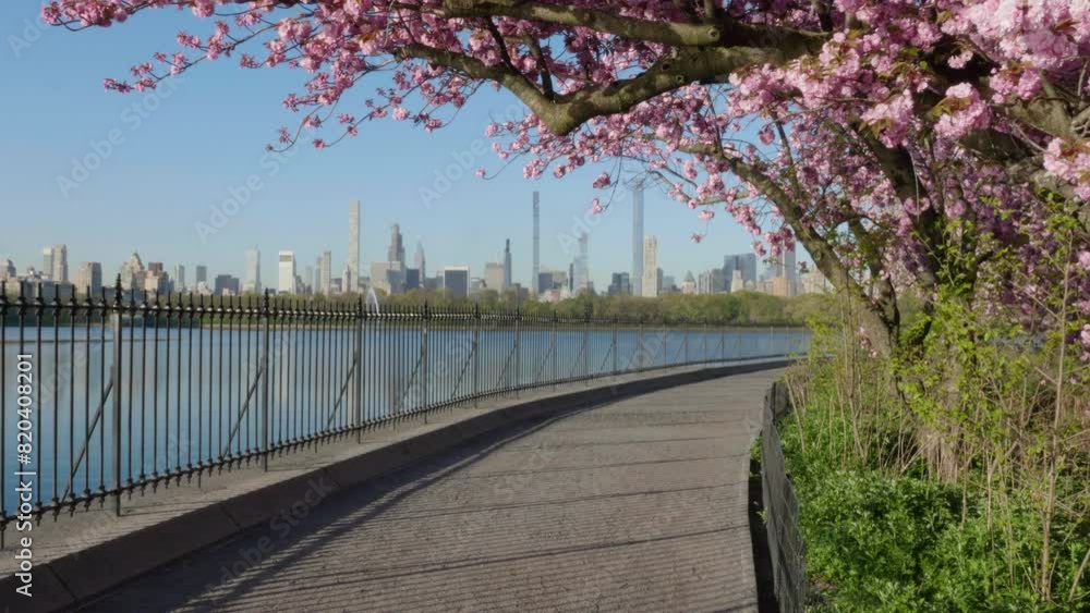 Cherry Blossoms along Central Park's Jacqueline Kennedy Onassis Reservoir Cherry Blossoms along Central Park's Jacqueline Kennedy Onassis Reservoir