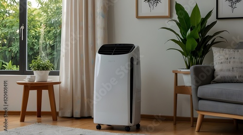 portable air conditioner or mobile air cooler in modern.generative.ai