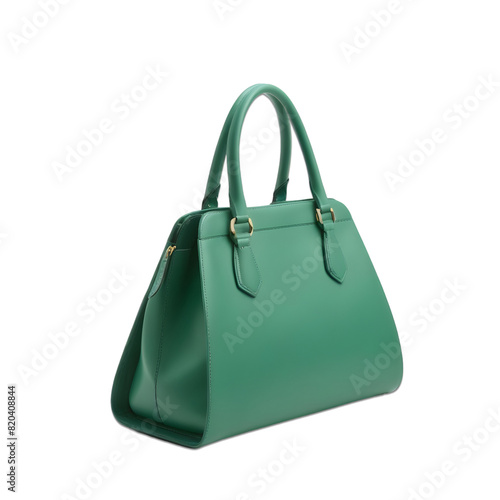 Green bag isolated on white background