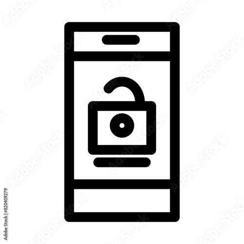 Smartphone unlock icon
