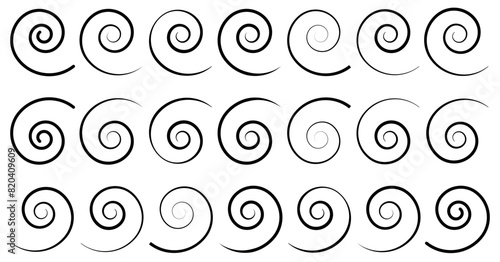 Hand drawn doodle spiral illustration scribble vortex sign.