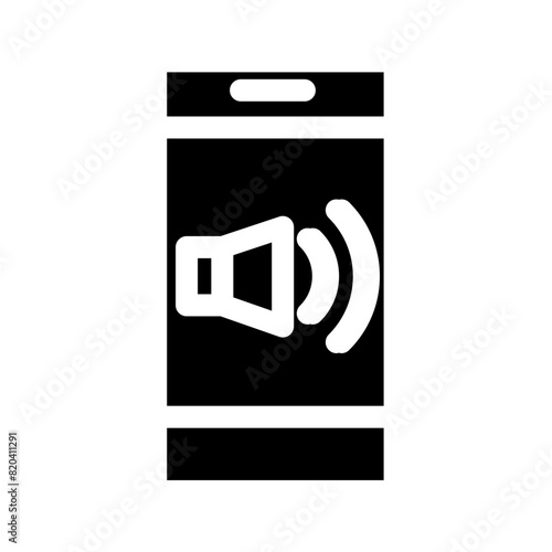 Speaker loud smartphone icon