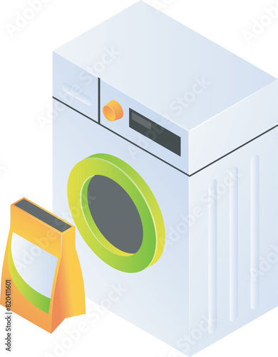 Washing machine with laundry soap