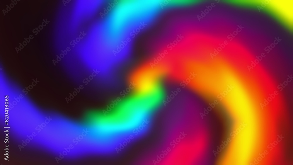 Neon pink purple rainbow light rays flash and glow. Abstract holographic background