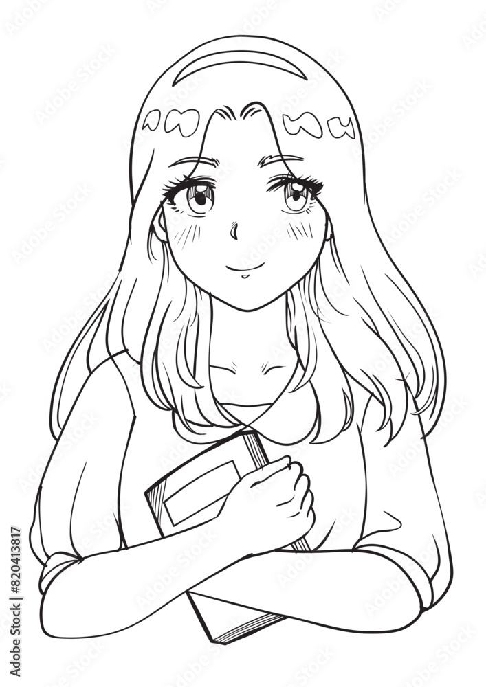 Anime libralian girl Anime libralian girl