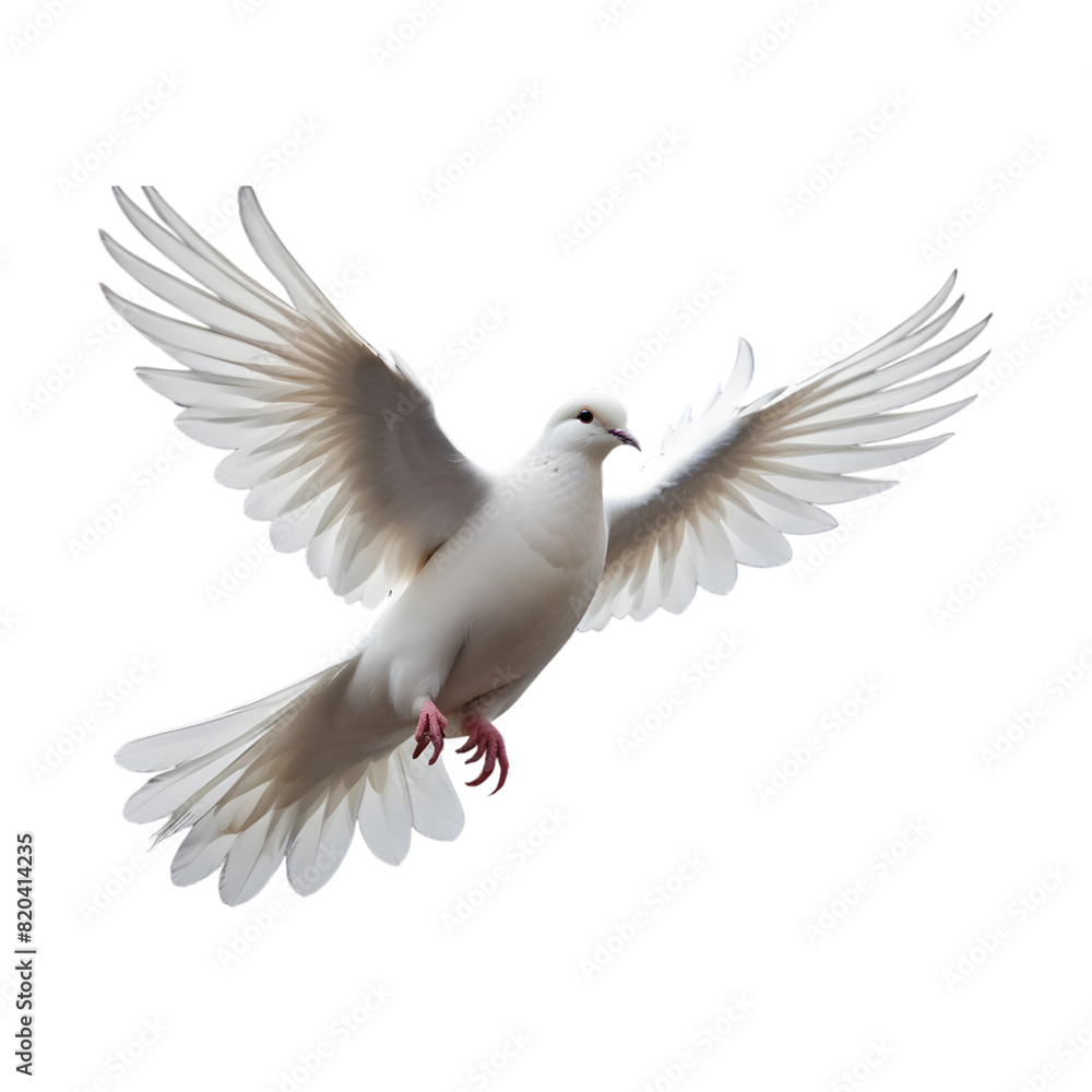 Obraz premium Flying pigeon bird isolated on transparent background