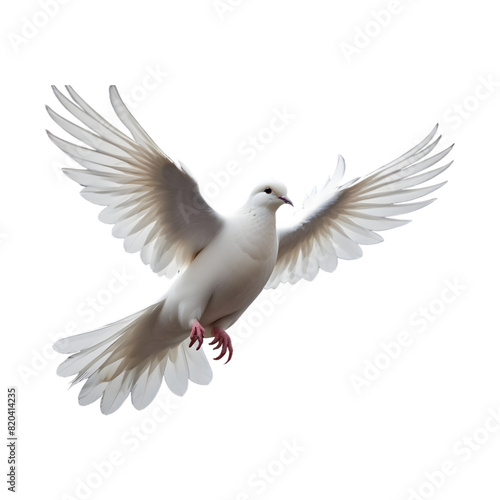 Flying pigeon bird isolated on transparent background