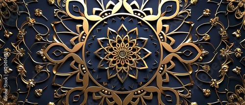 Intricate Islamic Luxury Mandala Ornament in Vector Illustration with High Detail