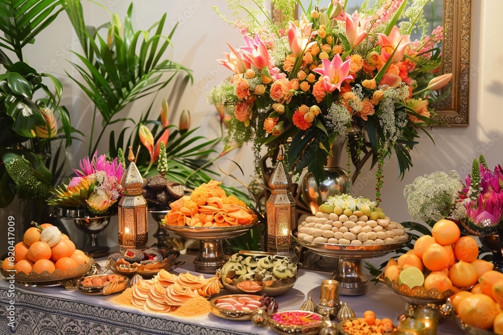 Beautiful floral arrangements and decorations for Islamic New Year celebrations. Beautiful floral arrangements and decorations for Islamic New Year celebrations.