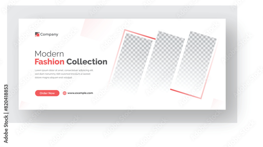 Fashion Sale Facebook Cover or Web Banner Template. Fashion Sale Facebook Cover or Web Banner Template.