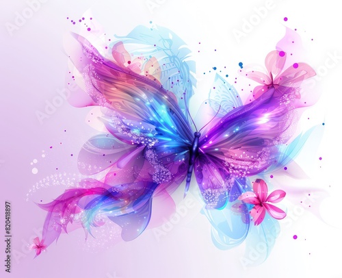 Beautiful abstract background with butterfly.