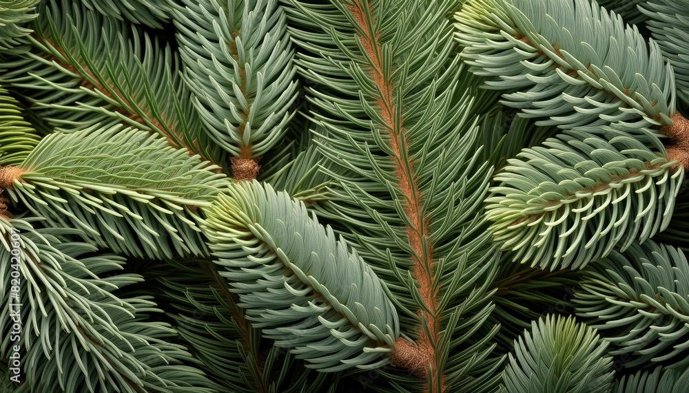 Fototapeta premium Overlapping Pine Tree Needles in Forest