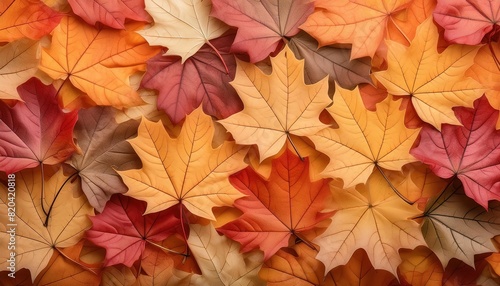 Colorful Autumn Maple Leaves Background