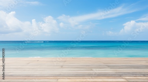 The photo shows a beautiful beach with white sand and crystal clear water © narak0rn