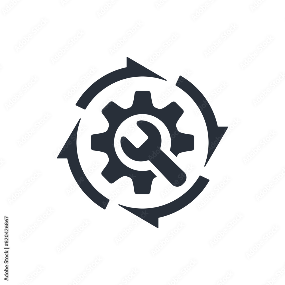New system of progressive control and settings. Vector linear icon isolated on white background. New system of progressive control and settings. Vector linear icon isolated on white background.