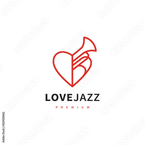 Heart and Trumpet logo design inspiration